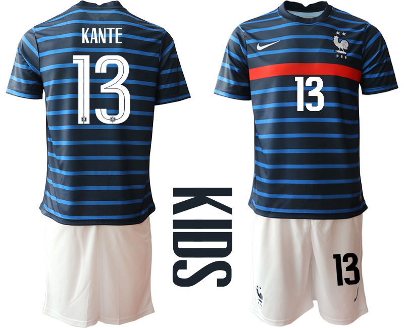 2021 France home Youth #13 soccer jerseys